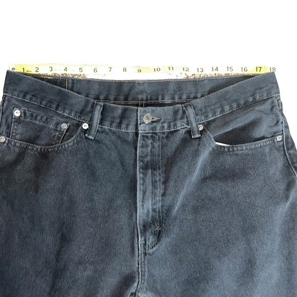 Levi’s Black 505 Jeans 38x32 Denim Regular Fit Straight - Picture 7 of 12